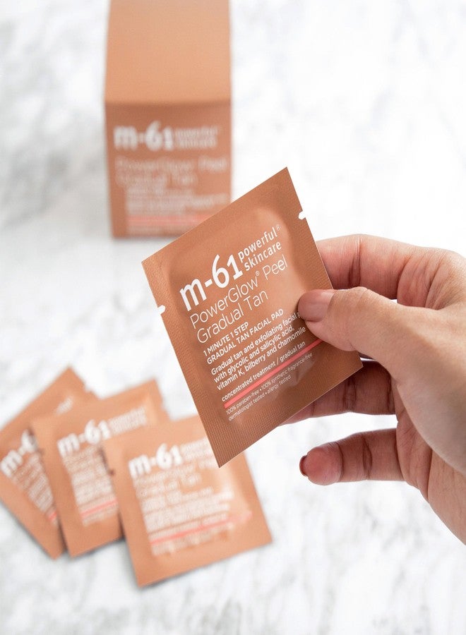 m-61 PowerGlow Peel Gradual Tan | 1-Minute, 1-Step Exfoliating Facial Peel To Build A Streak-Free Radiant Glow. With Glycolic and Salicylic Acid. Dermatologist & Allergy Tested - 10 Treatments - Image 4