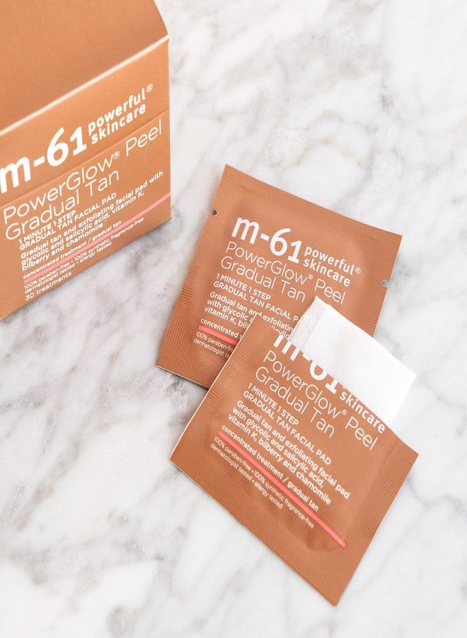 m-61 PowerGlow Peel Gradual Tan | 1-Minute, 1-Step Exfoliating Facial Peel To Build A Streak-Free Radiant Glow. With Glycolic and Salicylic Acid. Dermatologist & Allergy Tested - 10 Treatments - Image 5