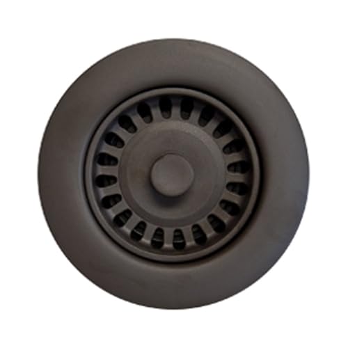 Houzer 190-9264 - 3-1/2 Inch Oil Rubbed Bronze Kitchen Sink Basket Strainer, Durable Food Catcher Stopper for Metal Kitchen Sink, Ideal for Filtering Waste and Preventing Clogs - Image 1