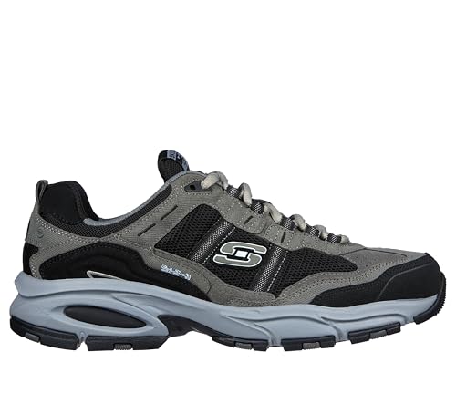 Skechers Sport Men's Vigor 2.0 Trait Memory Foam Sneaker, Charcoal/Black, 13 XW US - Image 2