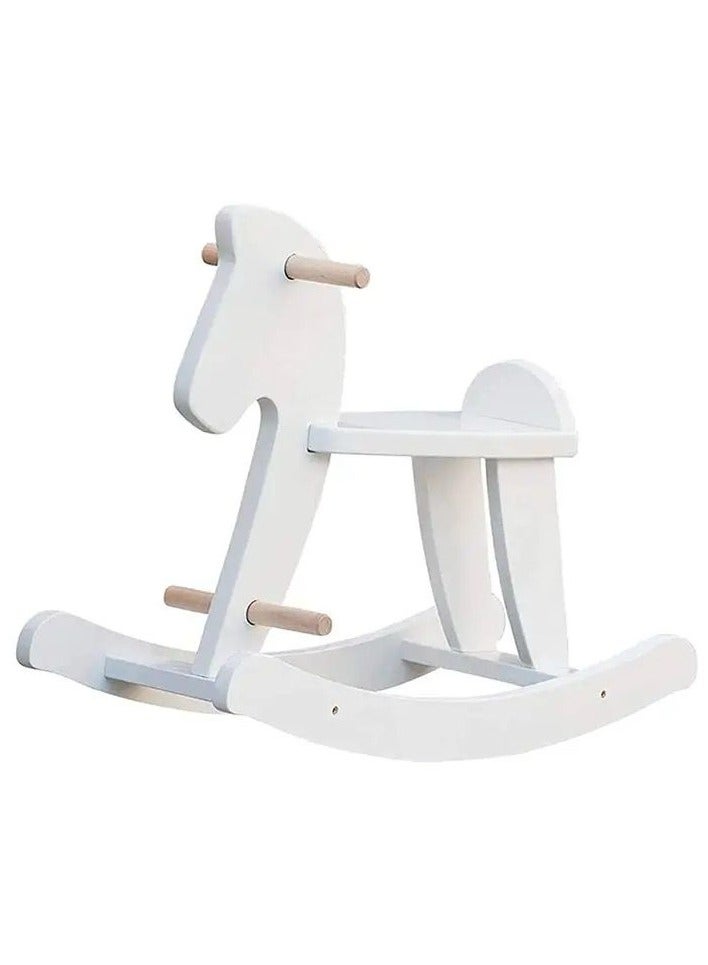 Pikkaboo Woody Buddy Rocking Horse White - Image 1