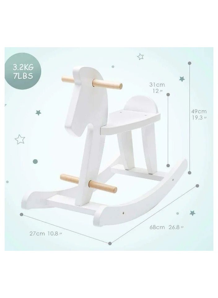 Pikkaboo Woody Buddy Rocking Horse White - Image 2
