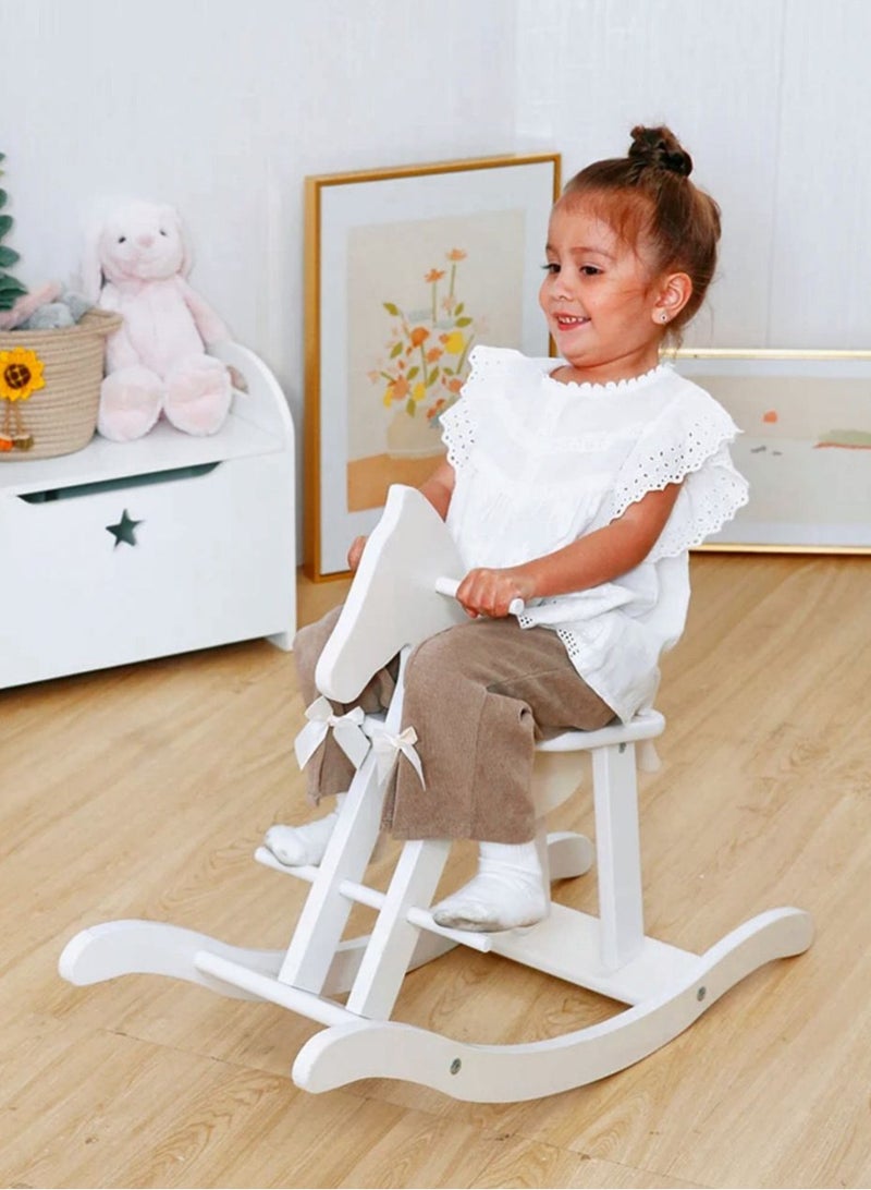 Pikkaboo Woody Buddy Rocking Horse White - Image 4
