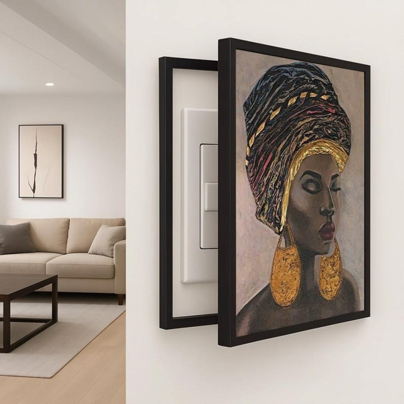 ماركتنا لوحة كانفس لتغطية طبلون الكهرباء بتصميم عصري بمقاس 120×80 سم وبرواز مجوف - Image 1