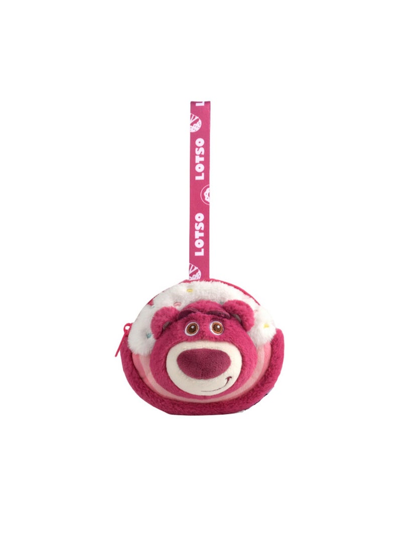 10.5cm Cute Plush Coin Purse, Key Pendant, Bag Pendant Decoration, Suitable For Children'S Toy Gift (Pink Bear) - Image 1