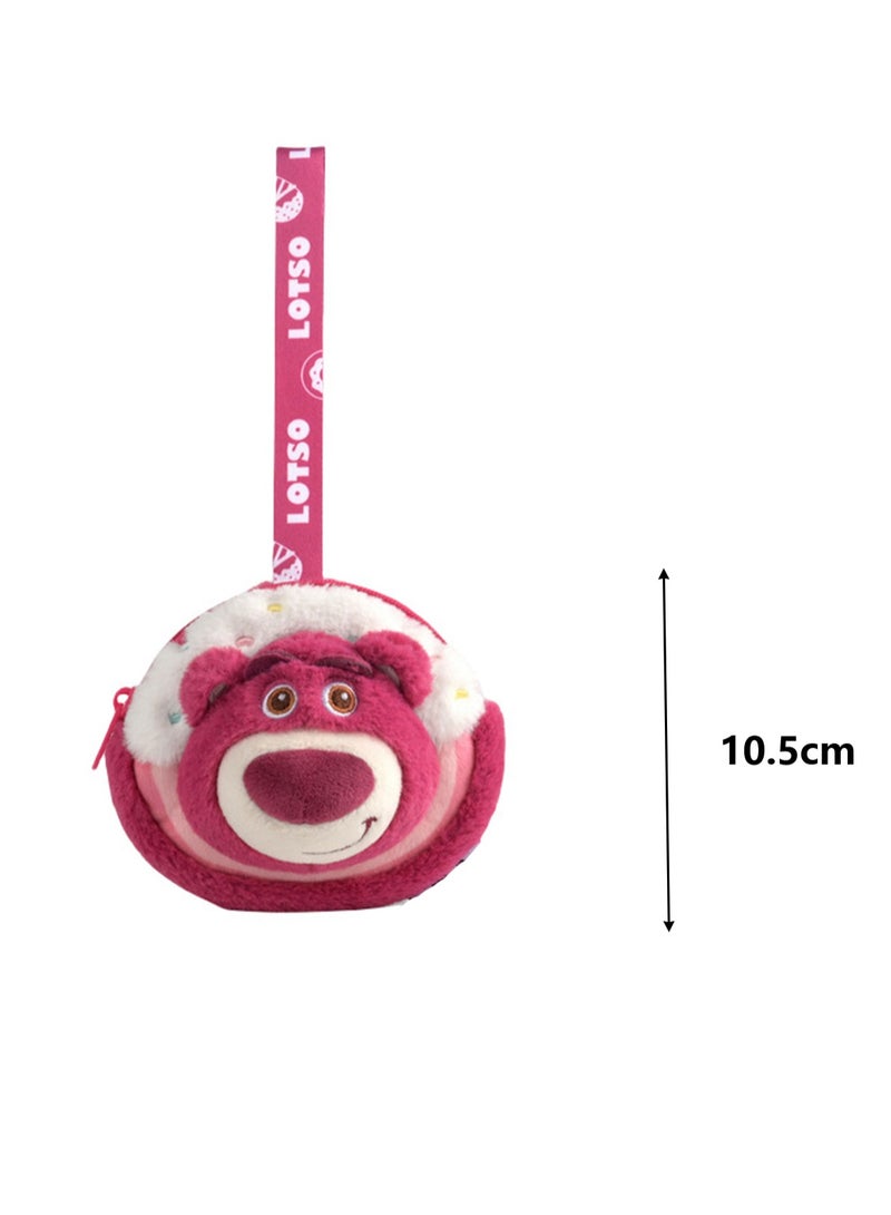 10.5cm Cute Plush Coin Purse, Key Pendant, Bag Pendant Decoration, Suitable For Children'S Toy Gift (Pink Bear) - Image 2