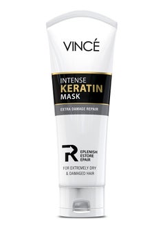 VINCE Keratin Hair Mask – Deep Conditioning & Intensive Repair for Dry, Frizzy, & Damaged Hair – Nourishes and Restores Moisture, Softness & Shine – Reduces Breakage – Paraben-Free, 200ml  - Image 1