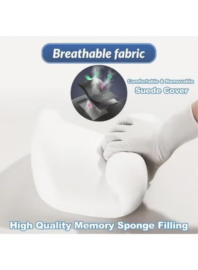 Memory Foam Car Headrest and Lumbar Support Cushion Set Ergonomic Neck and Back Pain Relief Pillow for Car Seat Office Chair Truck and Wheelchair Comfort - Image 2