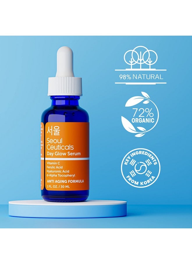 seoulceuticals - Eoulceuticals Korean Skin Care Beauty 20% Vitamin C Hyaluronic Acid Serum + Ce Ferulic Acid Provides Potent Anti Aging Anti Wrinkle 1Oz - Image 1