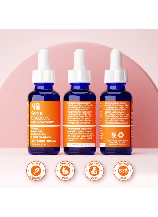 seoulceuticals - Eoulceuticals Korean Skin Care Beauty 20% Vitamin C Hyaluronic Acid Serum + Ce Ferulic Acid Provides Potent Anti Aging Anti Wrinkle 1Oz - Image 1