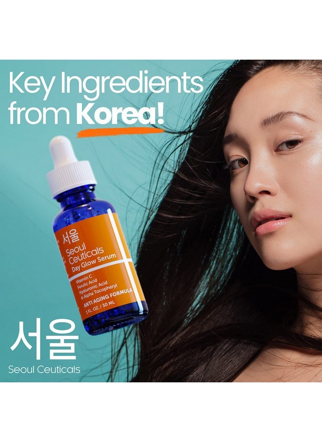 seoulceuticals - Eoulceuticals Korean Skin Care Beauty 20% Vitamin C Hyaluronic Acid Serum + Ce Ferulic Acid Provides Potent Anti Aging Anti Wrinkle 1Oz - Image 1