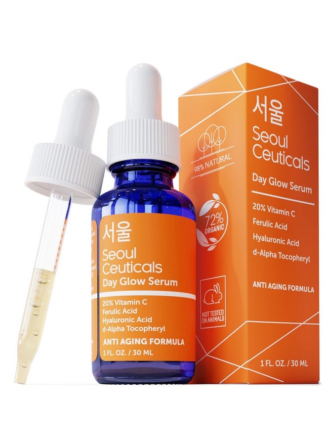 seoulceuticals - Eoulceuticals Korean Skin Care Beauty 20% Vitamin C Hyaluronic Acid Serum + Ce Ferulic Acid Provides Potent Anti Aging Anti Wrinkle 1Oz - Image 1