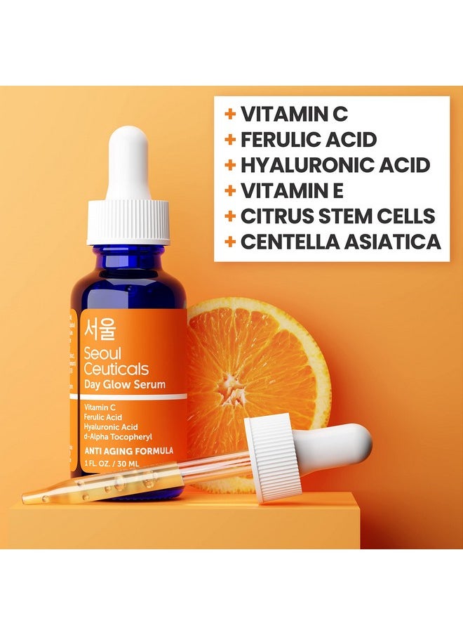 seoulceuticals - Eoulceuticals Korean Skin Care Beauty 20% Vitamin C Hyaluronic Acid Serum + Ce Ferulic Acid Provides Potent Anti Aging Anti Wrinkle 1Oz - Image 1