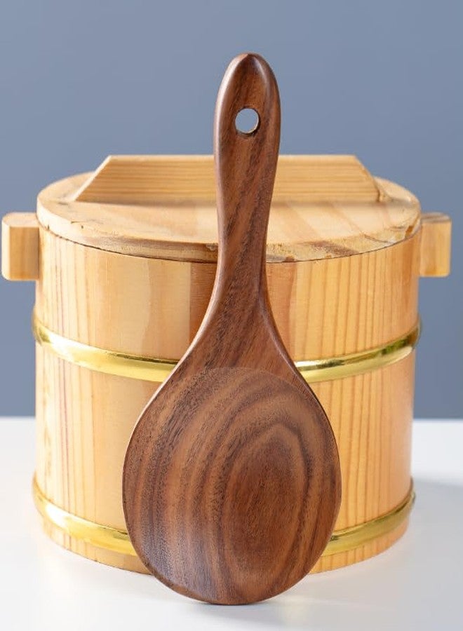 Kryoflare Natural Wooden Rice Spoon,Natural Wood Non-stick Rice Scooper Non-stick Wooden Serving Spoon for Sticky Rice Sushi Potato Salad, Kitchen Utensil(7 inch) - Image 4
