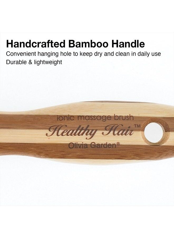 Olivia Garden Healthy Hair Eco-Friendly Bamboo Ionic Massage Hair Brush HH-4 (Paddle Large)  - Image 5