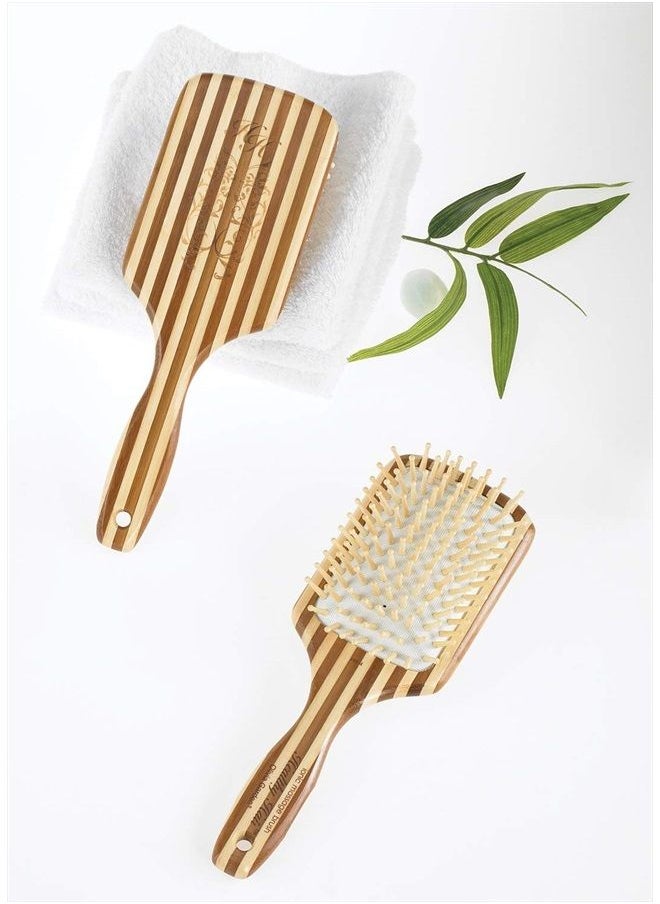 Olivia Garden Healthy Hair Eco-Friendly Bamboo Ionic Massage Hair Brush HH-4 (Paddle Large)  - Image 2