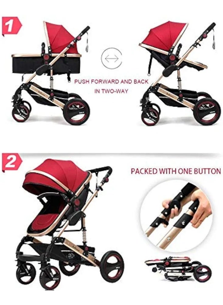 بيليكو عربة أطفال بيليكو متعددة الاستخدام 3‑في‑1 – عربة فاخرة حديثي الولادة حتى الطفولة، تشمل مقعد سيارة - Image 5