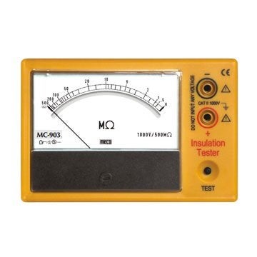 MECO ELEVERDE MECO Mc 903 M Ohms Corded Electric Analog Insulation Tester, Yellow - Image 5