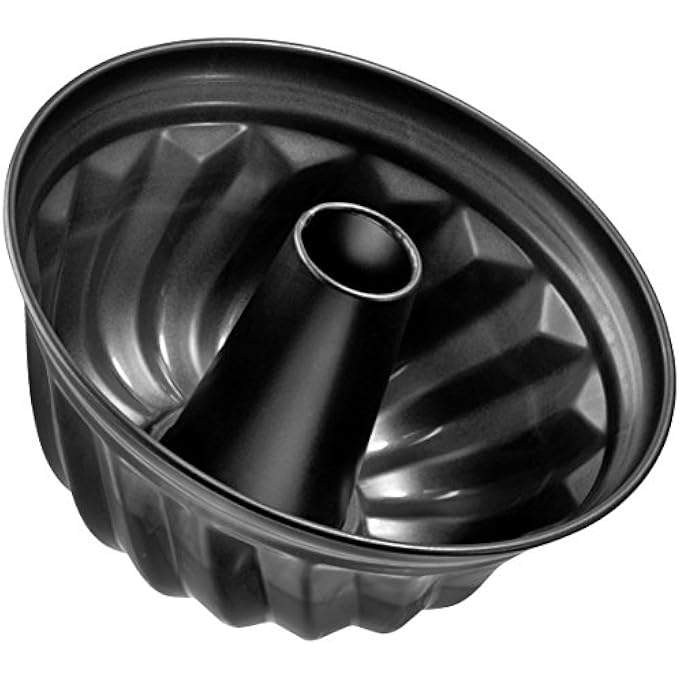 Zenker Pure Bundt Cake Tin 22 cm Stable and Coated for Juicy Bundt Cake Tin Round Baking Mould with NonStick Coating Black Quantity 1 Piece - Image 1