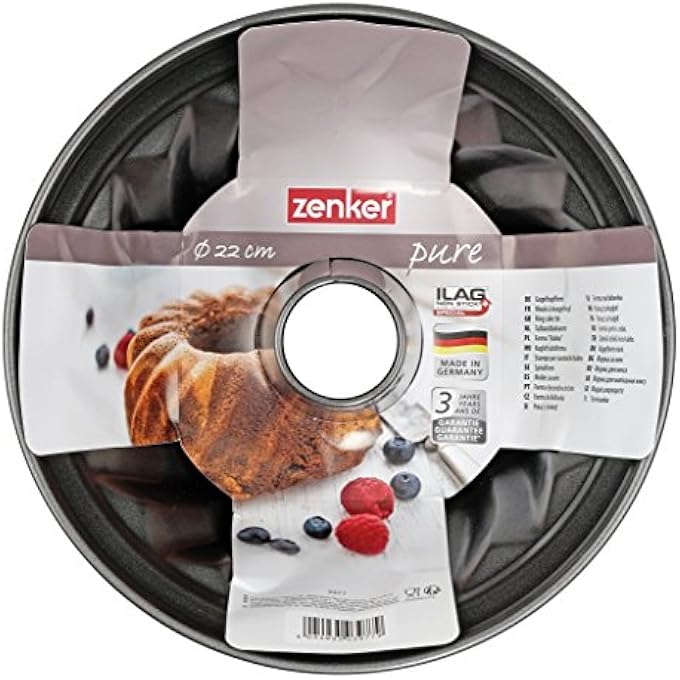 Zenker Pure Bundt Cake Tin 22 cm Stable and Coated for Juicy Bundt Cake Tin Round Baking Mould with NonStick Coating Black Quantity 1 Piece - Image 4