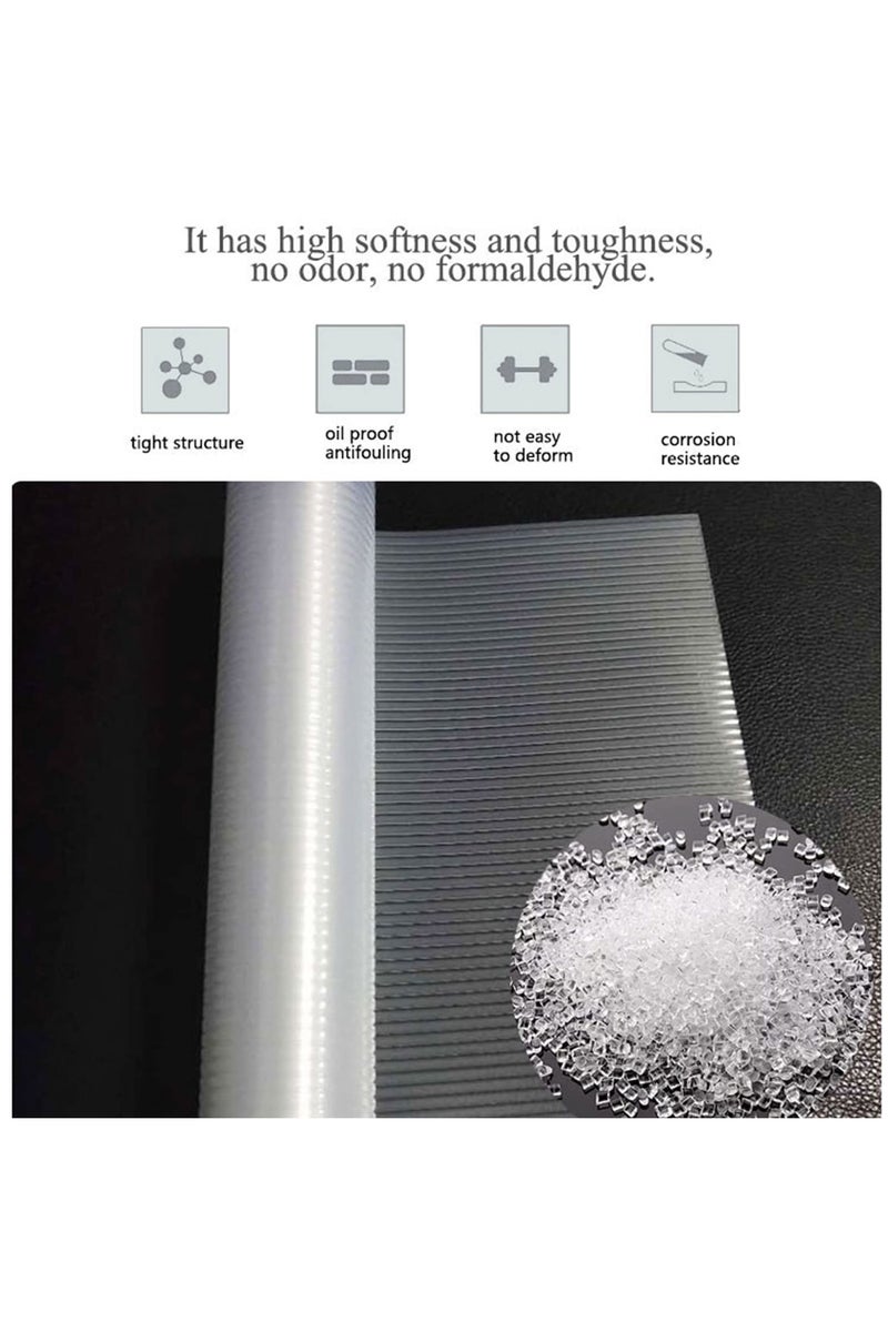 ح واحة بطانة رفوف غير لاصقة للأدراج، بطانة خزانة من مادة ايفا قابلة للغسل، بطانة رفوف غير قابلة للانزلاق للخزائن (شفافة) من  بحجم (30 × 150) - Image 2