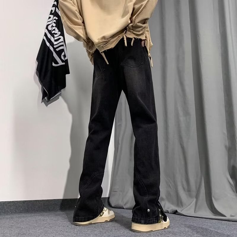 Unisex Classic Denim Jeans Loose Fit Daily Outdoor Wear - Image 1