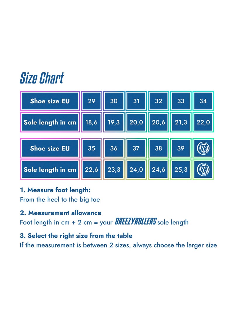 BREEZYROLLERS - BREEZY ROLLERS shoes with wheels for children, Roller skates sneakers kids, From children's street shoes to roller skates in a few seconds, Patented click system, Trainers with wheels for girls & boys - Image 1