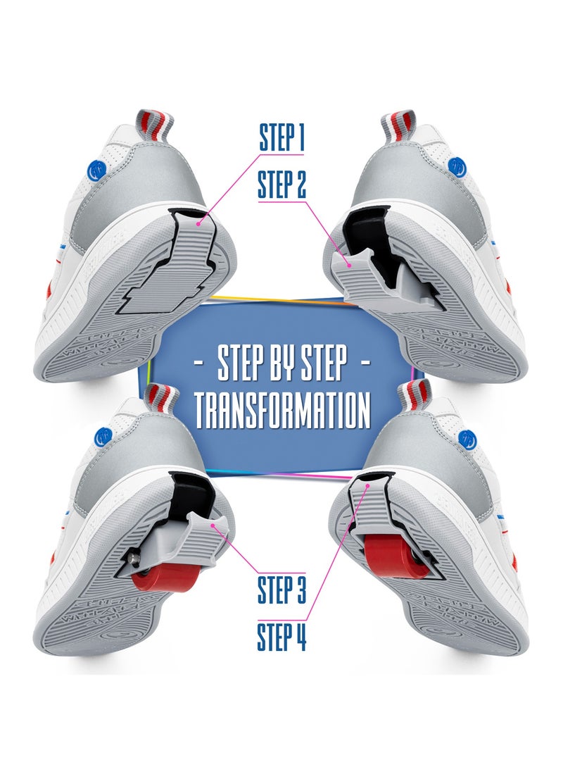 BREEZYROLLERS - BREEZY ROLLERS shoes with wheels for children, Roller skates sneakers kids, From children's street shoes to roller skates in a few seconds, Patented click system, Trainers with wheels for girls & boys - Image 1
