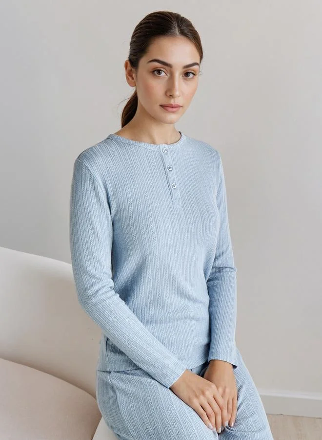 سبلاش فيڤ طقم بيجاما بلوزة وبنطلون بنقشة من مزيج البوليستر