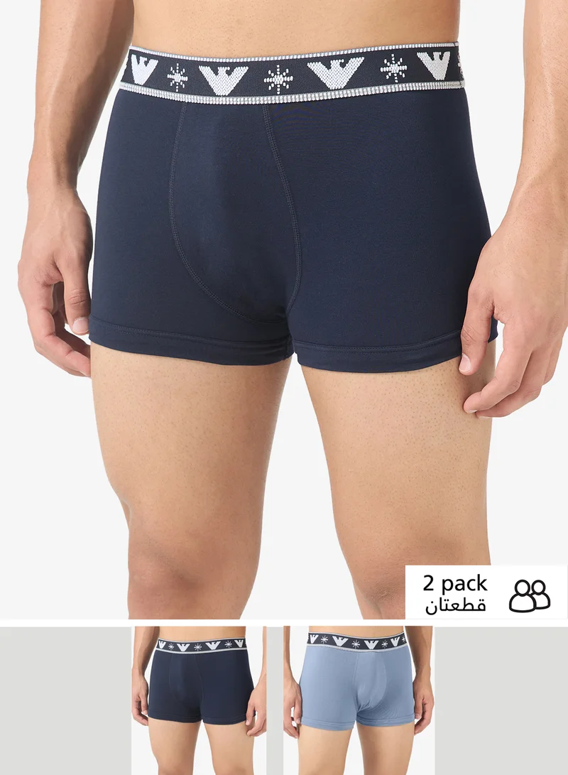 2 Pack Of Logo Boxers