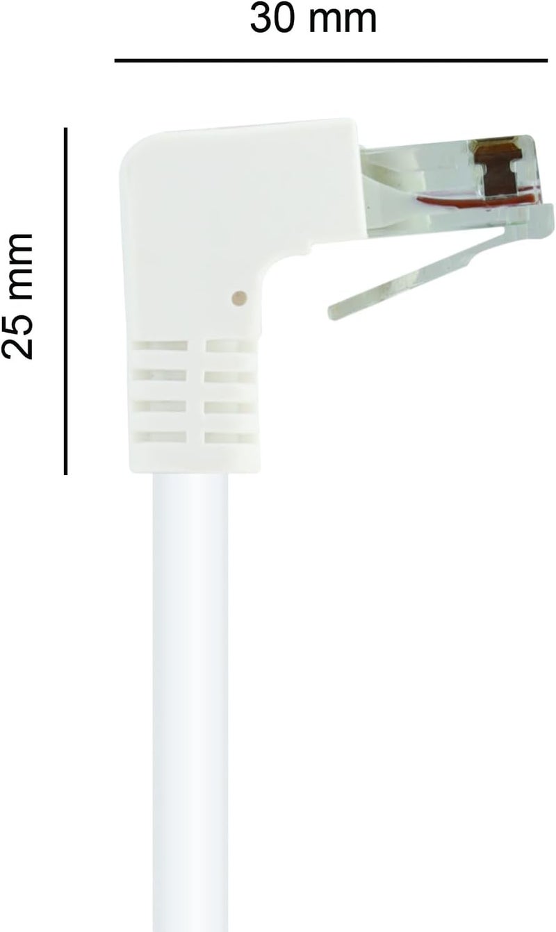 مترونيك، كابل إيثرنت مائل بزاوية 90 درجة من النوع Cat5e RJ45 UTP بسرعة 1 جيجابت في الثانية مع موصلات مطلية بالذهب، مثالي لأجهزة الكمبيوتر والتلفاز الذكي وأجهزة الألعاب (5 متر) - Image 5