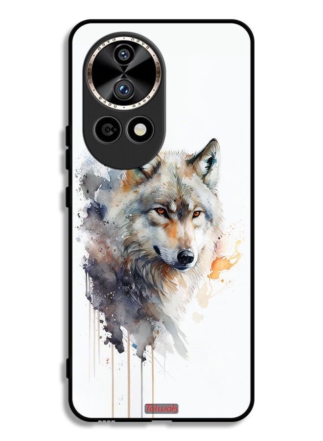 Tolwak Huawei nova 12 Pro 5G Protective Case Cover Wolf Abstract Art - Image 1