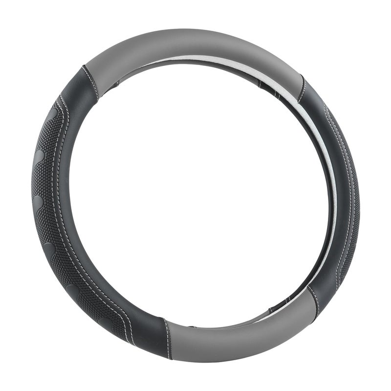 GIANT PANDA Car Steering Wheel Cover for Toyota RAV4,Camry,Highlander,Corolla,Prius,Tacoma, Standard Size - Black+Gray - Image 4