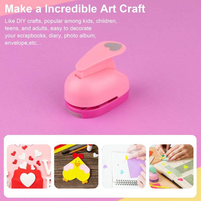 Rongon 3PCS Paper Punches for Crafting, Heart Hole Punch for Kids, Scrapbook Punch for Photos, Paper Puncher Tool for Wedding Day Greeting Card DIY Scrapbooking Albums Arts - Image 3