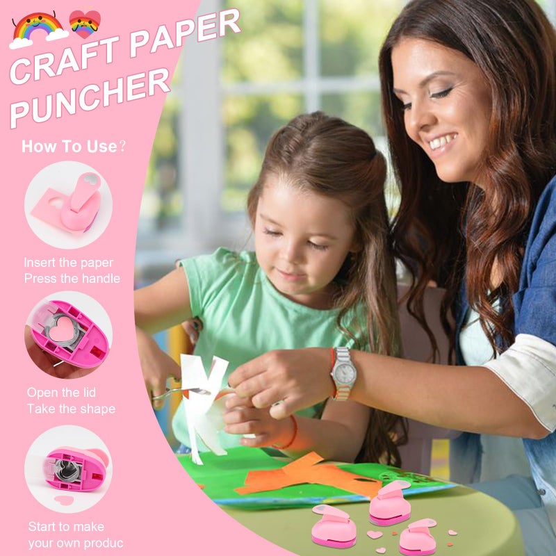 Rongon 3PCS Paper Punches for Crafting, Heart Hole Punch for Kids, Scrapbook Punch for Photos, Paper Puncher Tool for Wedding Day Greeting Card DIY Scrapbooking Albums Arts - Image 5