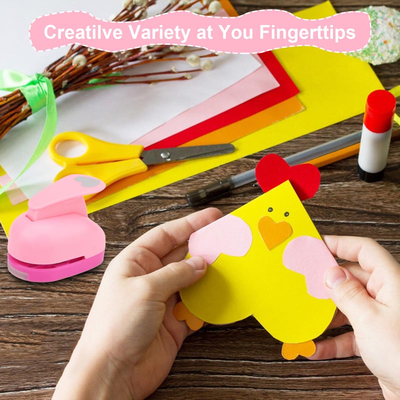 Rongon 3PCS Paper Punches for Crafting, Heart Hole Punch for Kids, Scrapbook Punch for Photos, Paper Puncher Tool for Wedding Day Greeting Card DIY Scrapbooking Albums Arts - Image 2