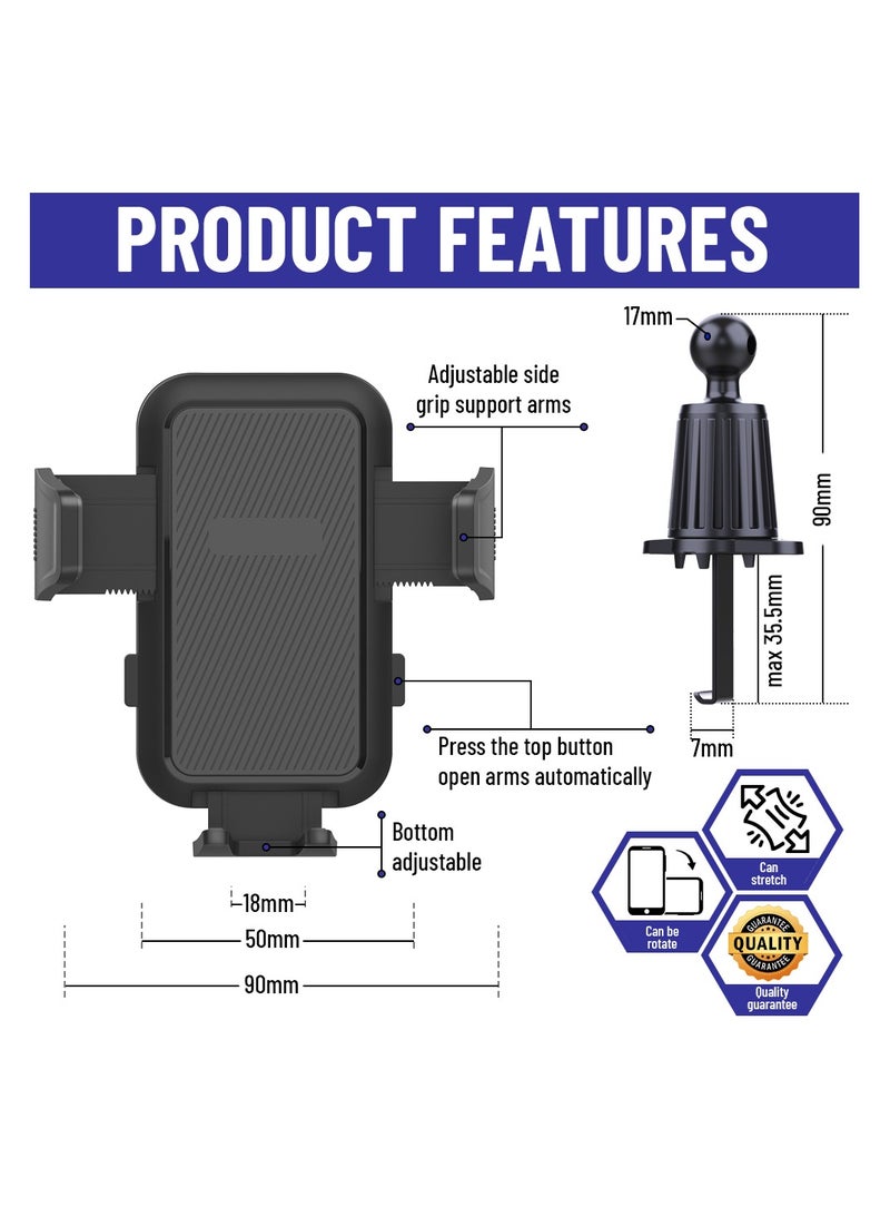 PRIMEEIGHT Phone Car Holder air vent Phone Mount Strong Case Friendly - Image 2