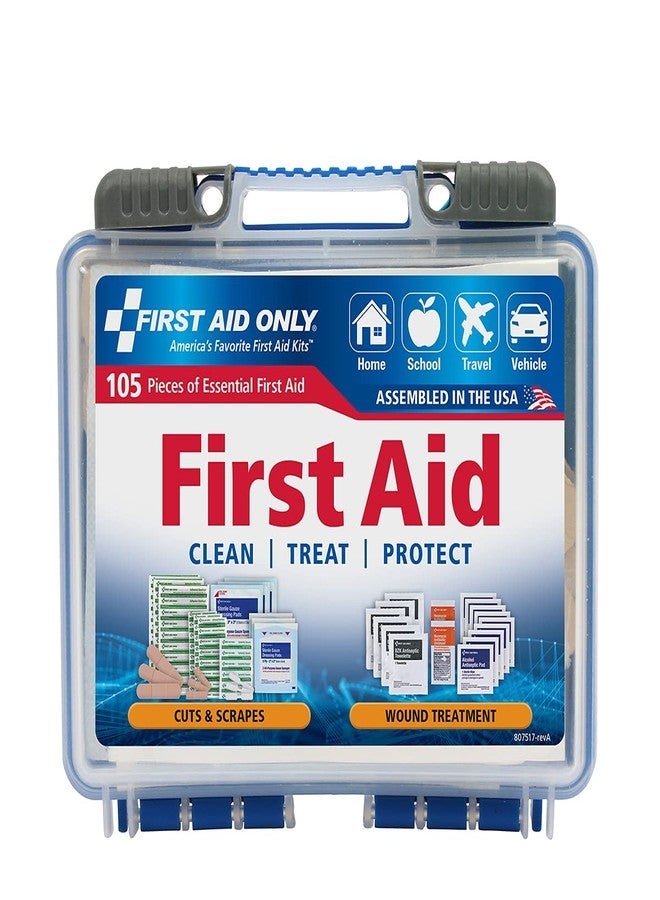 First Aid Only 91249 On-The-Go All-Purpose Emergency First Aid Kit for Car, Travel, Home and Business, 105 Pieces - Image 1
