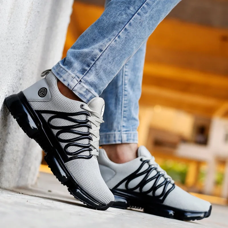 Bacca Bucci Grey Bolt Max-Comfort Trail Running Shoes for Men | Best Price UAE