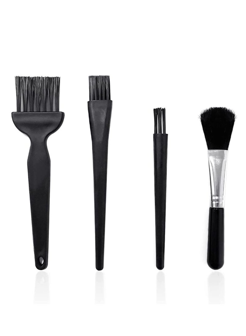Excefore Anti Static Brushes, Keyboard Brush, PC Cleaning Kit, Dust 4 Piece Small Portable Plastic Handle Nylon Computer Brush Kit (Black)  - Image 1
