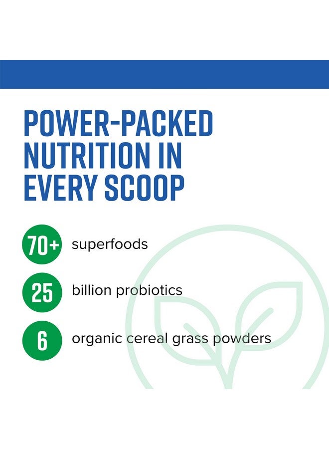 Vibrant Health, Green Vibrance, Superfoods Powder with 70+ Plant-Based Whole Foods & 25 Billion Probiotics Per Serving, Blueberry Lemon, 25 Servings - Image 2