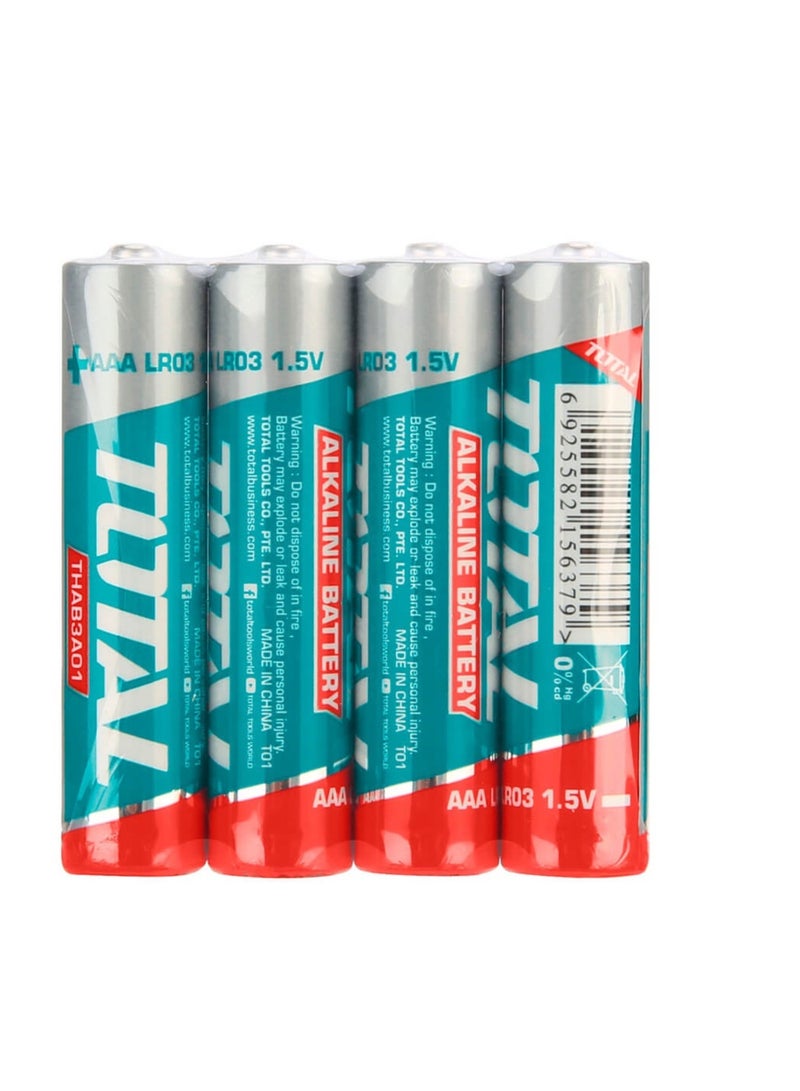 TOTAL AAA Alkaline Batteries – 3×4PCS Value Pack (12 Batteries Total) | 1300mAh Capacity | 5-Year Shelf Life | Aluminum Jacket - Image 1