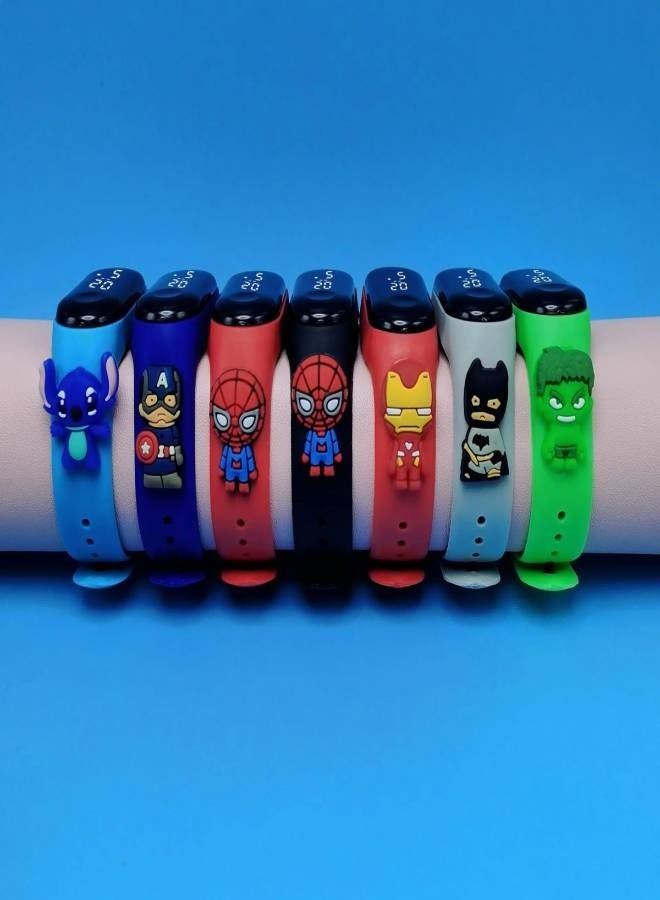 AROAQ Cartoon Marvel Children's Watch Fashion Watches Electronic Digital LED Display Watches Waterproof Holiday Gift Kids Watches  - Image 3