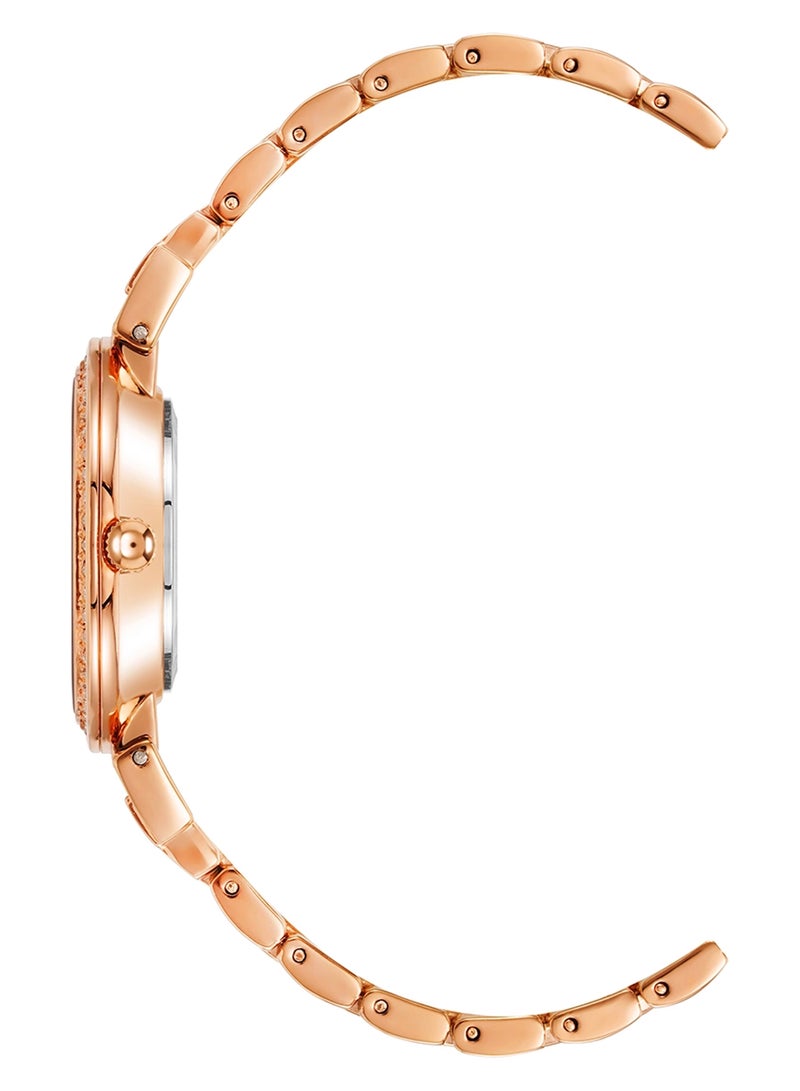 ANNE KLEIN طقم ساعة وسوار بريميوم مرصع بالكريستال للسيدات من آن كلاين AK2928BRST  - Image 3