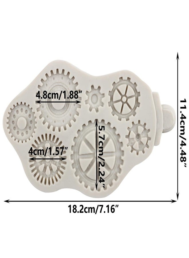 MINFEIDMS Steampunk Gear Fondant Mold Gears Silicone Molds For Cake Decorating Cupcake Topper Candy Chocolate Gum Paste Polymer Clay - Image 2