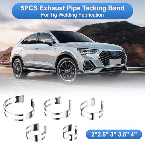 GJYSYP 5Piece Stainless Steel Exhaust Pipe Clamps, Universal, for Welding and Exhaust Repairs (2" 2.5" 3" 3.5" 4") - Image 2