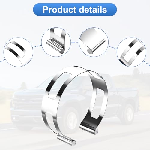 GJYSYP 5Piece Stainless Steel Exhaust Pipe Clamps, Universal, for Welding and Exhaust Repairs (2" 2.5" 3" 3.5" 4") - Image 3