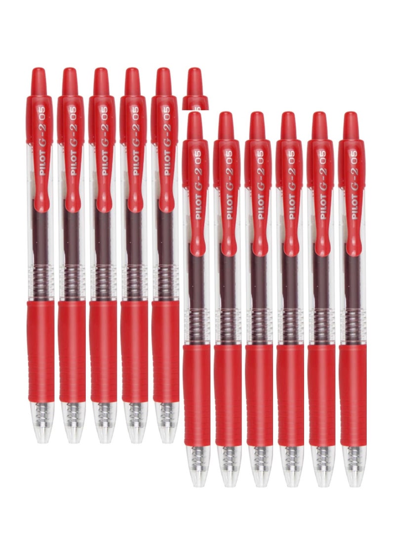 PILOT 12-Piece G-2 Gel Roller Pen Red Ink - Image 1