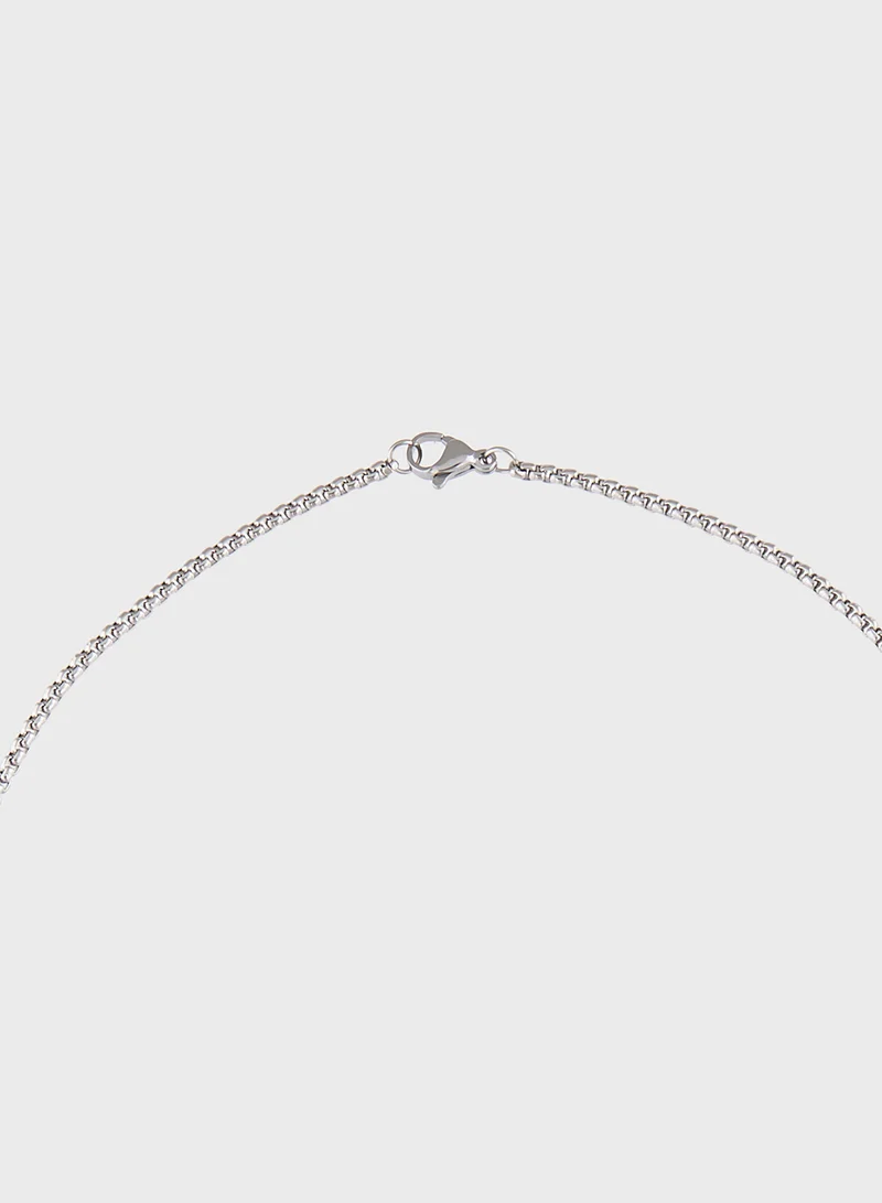 Robert Wood Pendant Chain Necklace