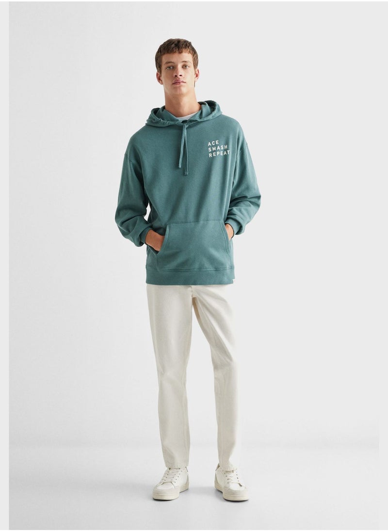 MANGO - Youth Text Print Hoodie - Image 1